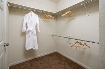 Spacious closet view